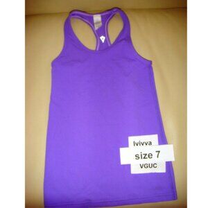 Ivivva by Lululemon🍋 Keep Ur Cool Racer Colours tank top purple size 7